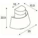 SLV Wandarmatuur voor buitenshuis PHOTONI halfrond, conisch E27 IP65, roest dimbaar