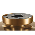 wall and ceiling luminaire PANTILO ROPE 19 cylindrical E27 IP20, gold dimmable