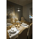 SLV pendant luminaire PANTILO ROPE 27 E27 IP20, silver dimmable