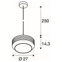 SLV pendant luminaire PANTILO ROPE 27 E27 IP20, gold dimmable