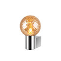 SLV Wandarmatuur VARYT rond E14 IP44, chroom