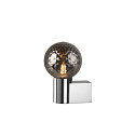 SLV Wandarmatuur VARYT rond E14 IP44, chroom