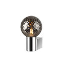 SLV Wandarmatuur VARYT rond E14 IP44, chroom