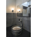 SLV Wandarmatuur VARYT rond E14 IP44, chroom