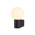 Wandarmatuur VARYT rond E14 IP44, zwart
