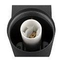 SLV Wandarmatuur VARYT rond E14 IP44, zwart