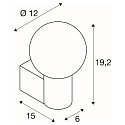 SLV Wandarmatuur VARYT rond E14 IP44, zwart