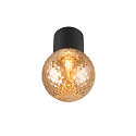 SLV Plafondarmatuur VARYT rond E14 IP44, zwart