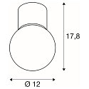 SLV Plafondarmatuur VARYT rond E14 IP44, zwart