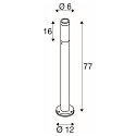 SLV Staande lamp S-TUBE 75 GU10 IP65, zwart