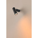 SLV Wandarmatuur S-TUBE GU10 IP65, zwart
