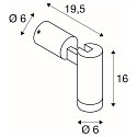 SLV Wandarmatuur S-TUBE GU10 IP65, zwart