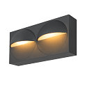 SLV wall luminaire LID I DOUBLE square, rotatable, CCT Switch IP65, anthracite, mat dimmable