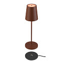SLV battery table lamp VINOLINA TWO IP65, rust dimmable