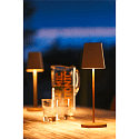 SLV battery table lamp VINOLINA TWO IP65, rust dimmable