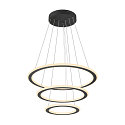 Pendelarmatuur ONE FLAT TRIPLE IP20, zwart dimbaar