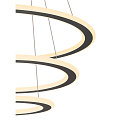 Pendelarmatuur ONE FLAT TRIPLE IP20, zwart dimbaar
