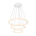 Pendelarmatuur ONE FLAT TRIPLE IP20, wit dimbaar