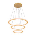 SLV Pendelarmatuur ONE FLAT TRIPLE IP20, messing, zwart dimbaar