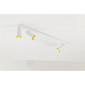 Plafondarmatuur KAMI 3-vlams GU10 IP20, goud, wit