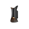 Wandarmatuur voor buitenshuis MODELA UP/DOWN up down, slagvast IP65, zwart mat dimbaar
