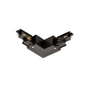 3-fase L-connector S-TRACK PHASE & DALI opbouwversie, DALI aanstuurbaar, met voedermogelijkheid, codeerbaar, zwart