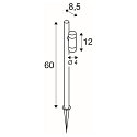 SLV Armatuur met grondpen HELIA SLIM POLE SINGLE IP65, zwart