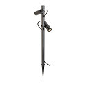 SLV Armatuur met grondpen HELIA SLIM POLE DOUBLE IP65, zwart
