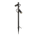 SLV Armatuur met grondpen HELIA SLIM POLE DOUBLE IP65, zwart