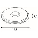 Vloerinbouwarmatuur BIG PLOT rond, opbouwversie, zonder randstroken IP67, aluminium 