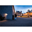 SLV outdoor wall luminaire T-TUBE SINGLE with sensor GU10 IP44, black, lacquered dimmable