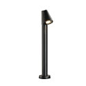 SLV outdoor floor lamp T-TUBE 70 POLE SINGLE GU10 IP44, black dimmable