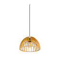 Pendelarmatuur WUD - HALF ROUND halfrond E27 IP20, hout, zwart dimbaar