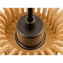 SLV Pendelarmatuur WUD - HALF ROUND halfrond E27 IP20, hout, zwart dimbaar