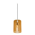 Pendelarmatuur WUD - CYLINDRIC cilindrisch E27 IP20, hout, zwart dimbaar