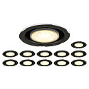 SLV Downlight UNIVERSAL DOWNLIGHT IP20 PHASE 38� draaibaar, CCT Switch, set van 12, bekabeld, zonder randstroken IP20
