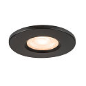 SLV Afdekking UNIVERSAL DOWNLIGHT IP65 rond, stijf, gesloten, luchtdicht, zwart