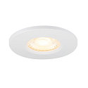 SLV Afdekking UNIVERSAL DOWNLIGHT IP65 rond, stijf, gesloten, luchtdicht, wit