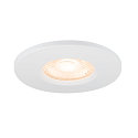 SLV Afdekking UNIVERSAL DOWNLIGHT IP65 rond, stijf, gesloten, luchtdicht, wit