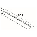 SLV Armatuur voor vochtige ruimten WATERPROOF V 600 ON-OFF CCT Switch, schakelbaar, multipower, bekabeld IP66, grijs 