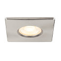 SLV cover UNIVERSAL DOWNLIGHT IP65 square, rigid, closed, airtight, chrome