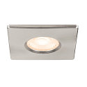 SLV cover UNIVERSAL DOWNLIGHT IP65 square, rigid, closed, airtight, chrome