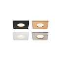 SLV cover UNIVERSAL DOWNLIGHT IP65 square, rigid, closed, airtight, gold matt