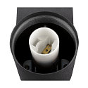 SLV Wandarmatuur VARYT rond, zonder lampenkap E14 IP44, zwart dimbaar