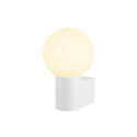 SLV Wandarmatuur VARYT rond, zonder lampenkap E14 IP44, wit dimbaar