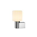 SLV Wandarmatuur VARYT rond, zonder lampenkap E14 IP44, chroom dimbaar