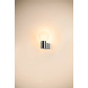 SLV Wandarmatuur VARYT rond, zonder lampenkap E14 IP44, chroom dimbaar
