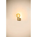 SLV Wandarmatuur VARYT rond, zonder lampenkap E14 IP44, messing dimbaar
