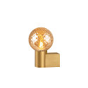 SLV Wandarmatuur VARYT rond, zonder lampenkap E14 IP44, messing dimbaar