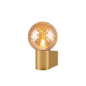 SLV Wandarmatuur VARYT rond, zonder lampenkap E14 IP44, messing dimbaar